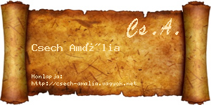 Csech Amália névjegykártya