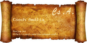 Csech Amália névjegykártya